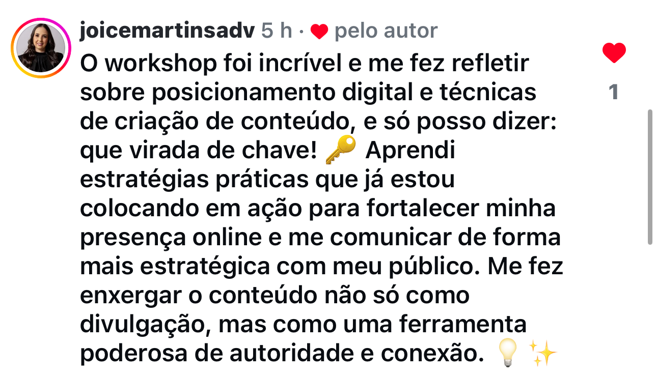 Depoimento de aluna sobre Cria com Claude